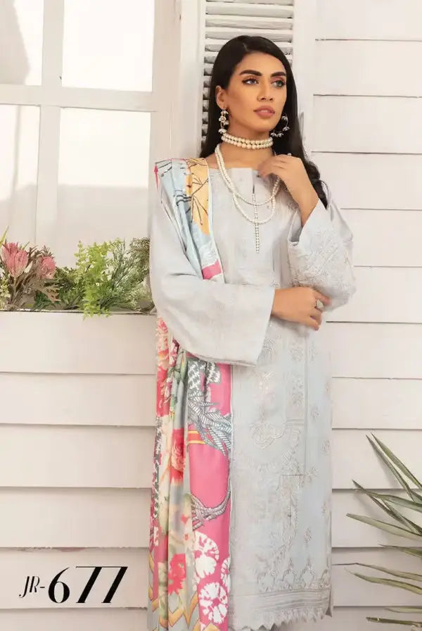 3 Piece Stitched Suits By Johra Wafa - 04