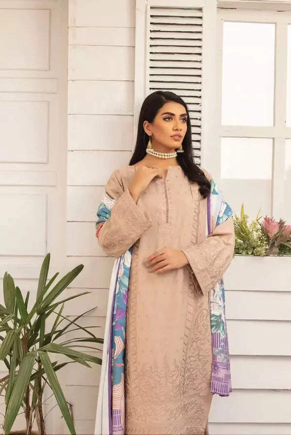 3 Piece Stitched Suits By Johra Wafa - 05