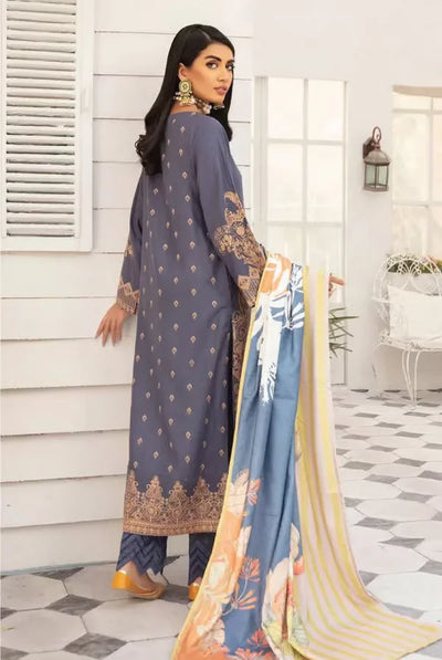 3 Piece Stitched Suits By Johra Wafa - 08