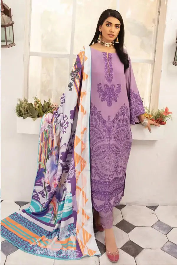 3 Piece Stitched Suits By Johra Wafa - 09