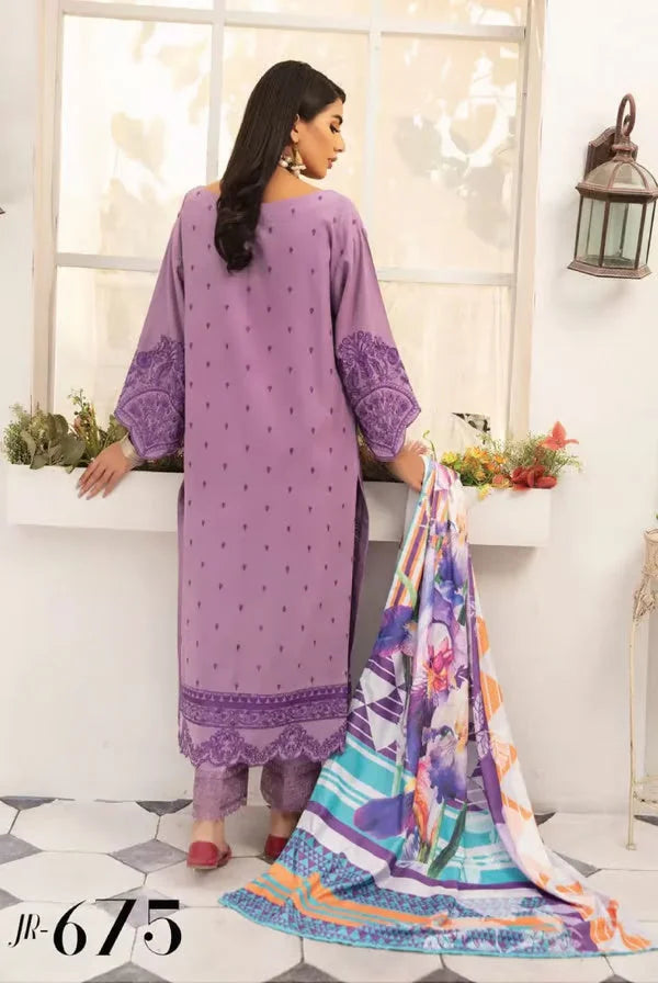 3 Piece Stitched Suits By Johra Wafa - 09