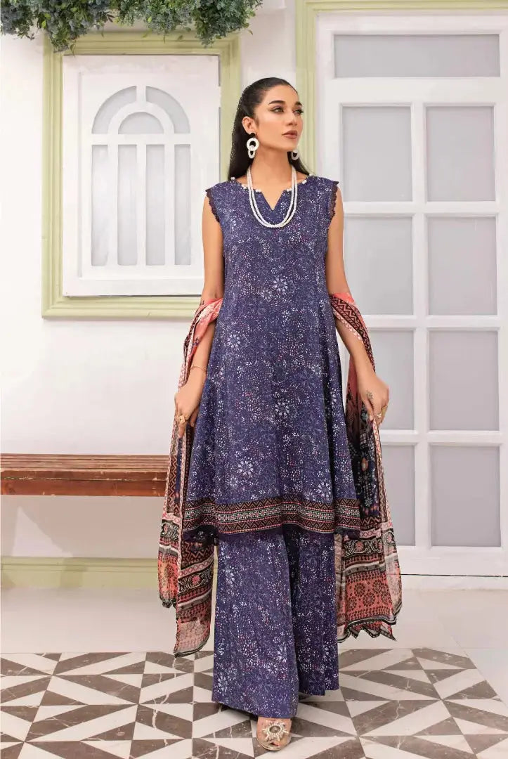 3 Piece Stitched Suits By Sakina Anarkali - 02