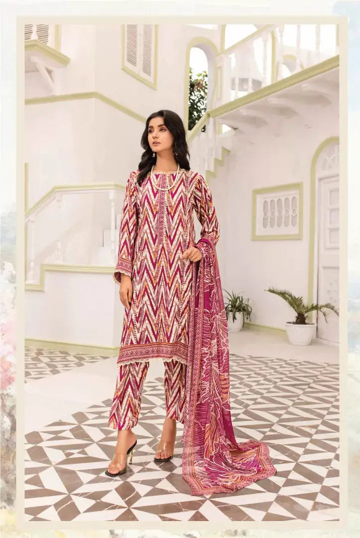 3 Piece Stitched Suits By Sakina Anarkali - 09