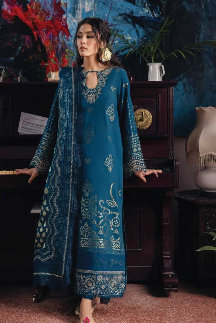 3 Piece Stitched Suit By Nureh Maya Jacquard - 05