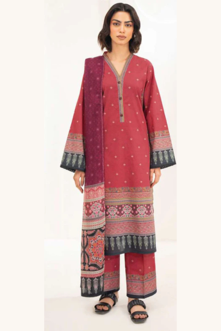3 Pc Stitched Printed Lawn Suit By Limelight Summer Collection - 34