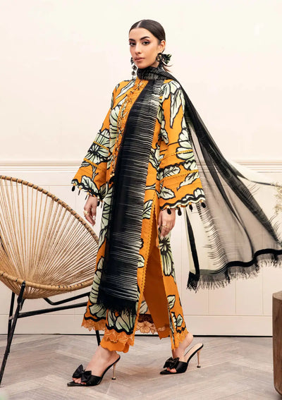 3 Piece Stitched Embroidered Lawn Suit From Maria.B By M.Basics Eid Collection'25-13