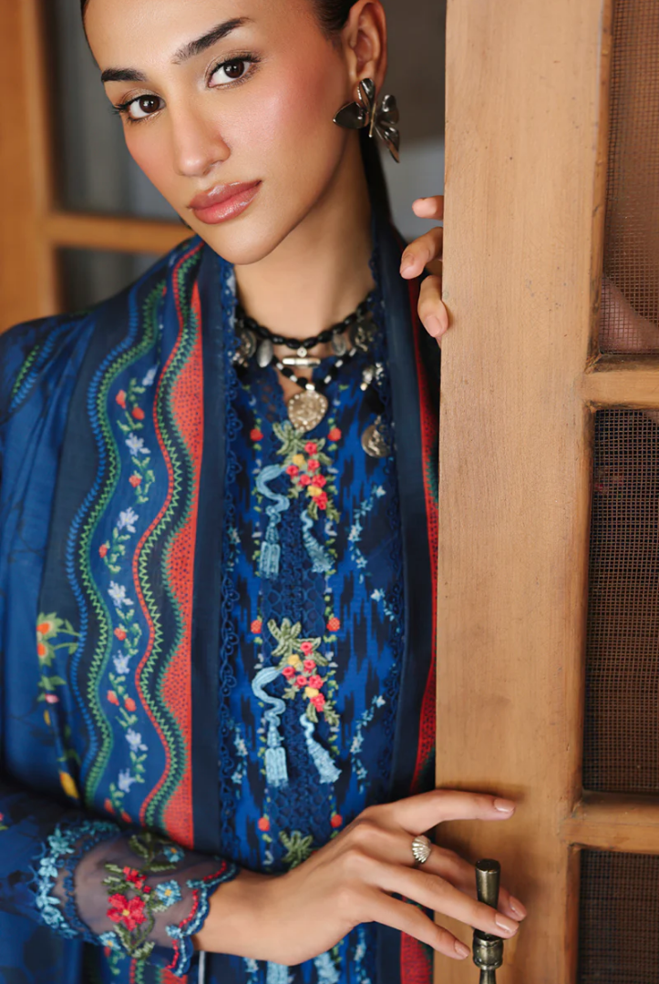 3 Piece Stitched Qalamkar Qprint'25 QW# 02 (B) SILAS