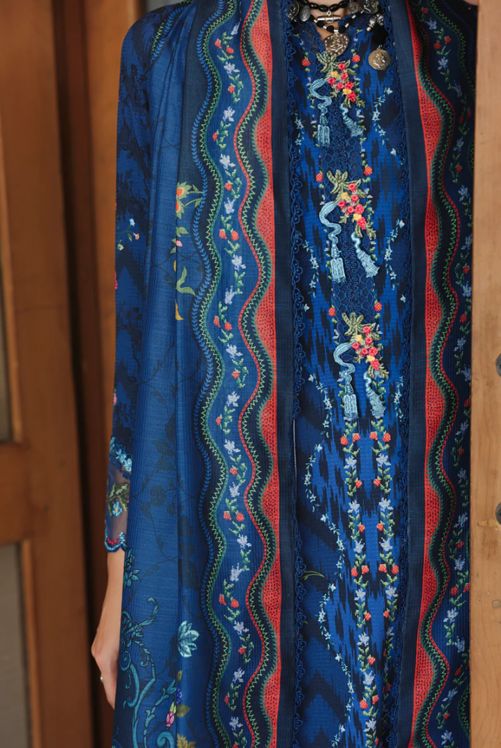 3 Piece Stitched Qalamkar Qprint'25 QW# 02 (B) SILAS