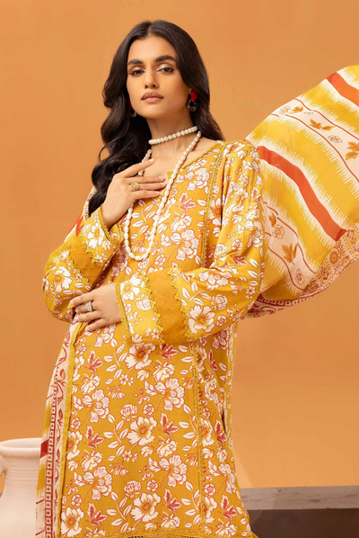 3 Piece Stitched Embroidered Digital Printed Suits From Florant By Johra - 04