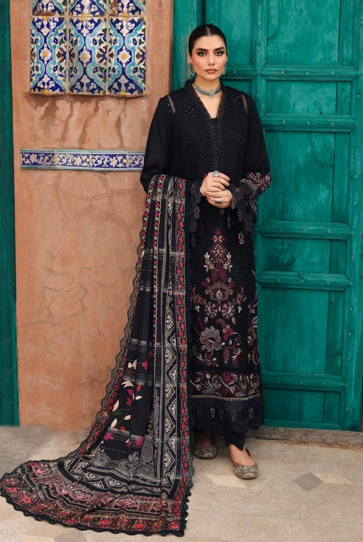 3 Piece Stitched Embroidered Jacquard Suits Collection By Nureh Maya Linen - 04