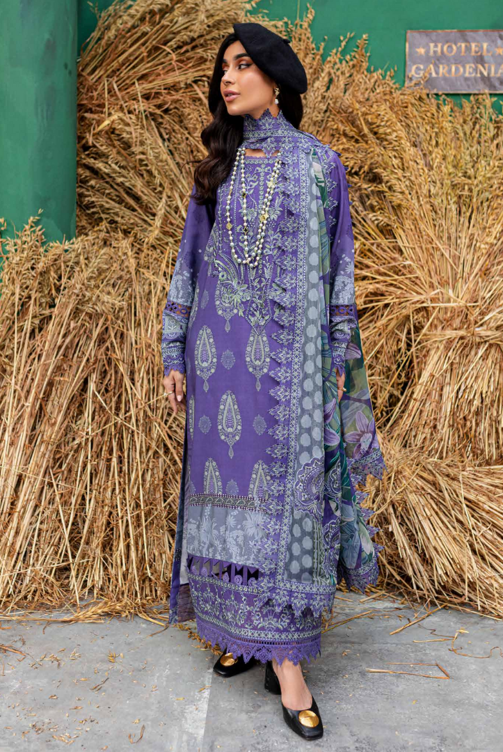 3 Piece Stitched Embroidered Suits From Gardenia By Nureh - 04