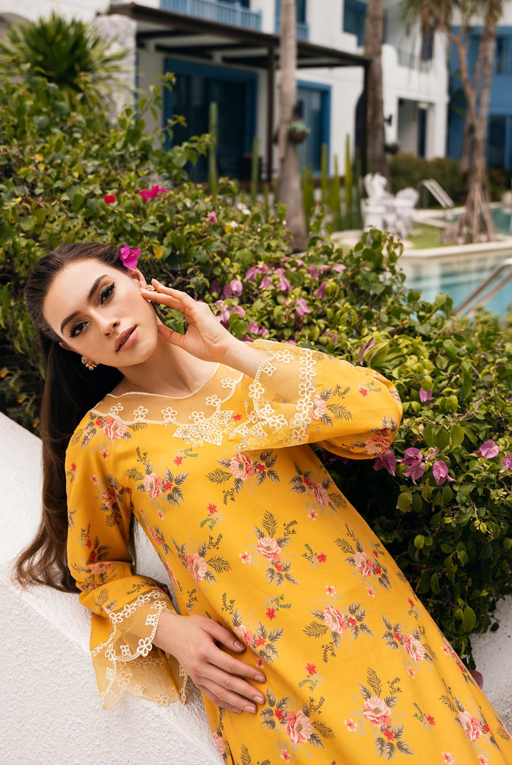 2 Piece Stitched Embroidered Cambric Lawn Suit From Minsk By Esra - 04