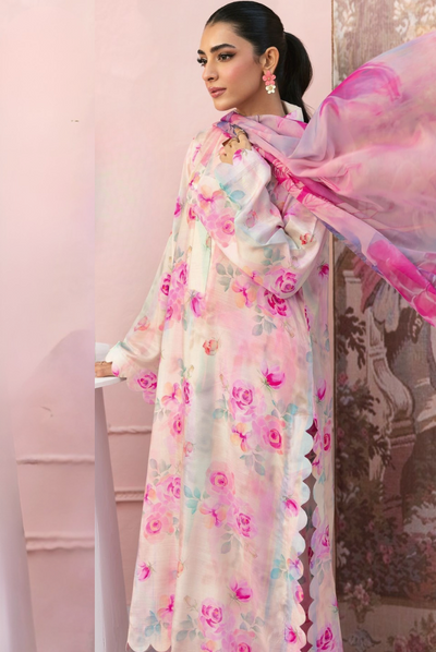 3 Piece Stitched Digital printed Basics Rawsilk From AFSANAH AR-104