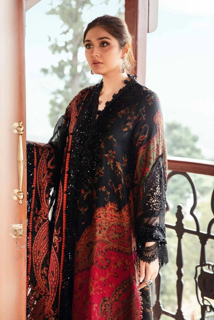 3 Piece Stitched Embroidered Woven Suit From Maria.B Winter Luxe'24 Collection - 04