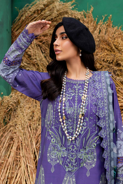 3 Piece Stitched Embroidered Suits From Gardenia By Nureh - 04