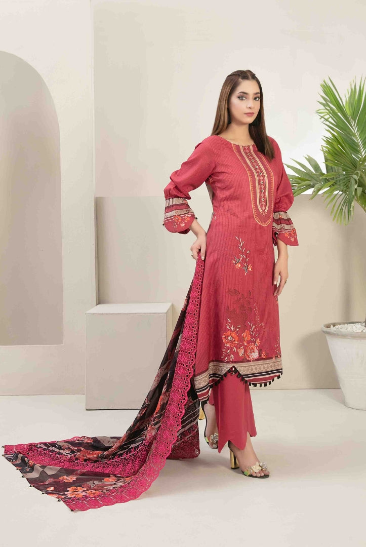 3Piece Stitched Suit By Tawakkal Raina - 04