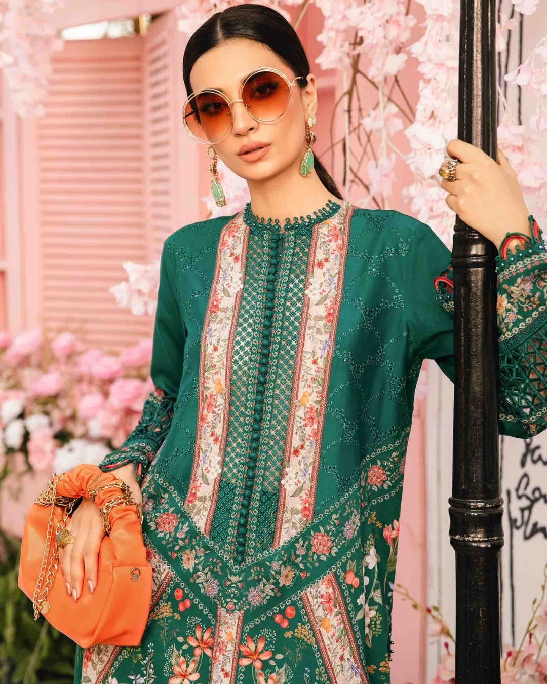 3 Piece Stitched Embroidered Lawn Suit From Maria.B By M.Prints Eid Edit Collection'25 - 04