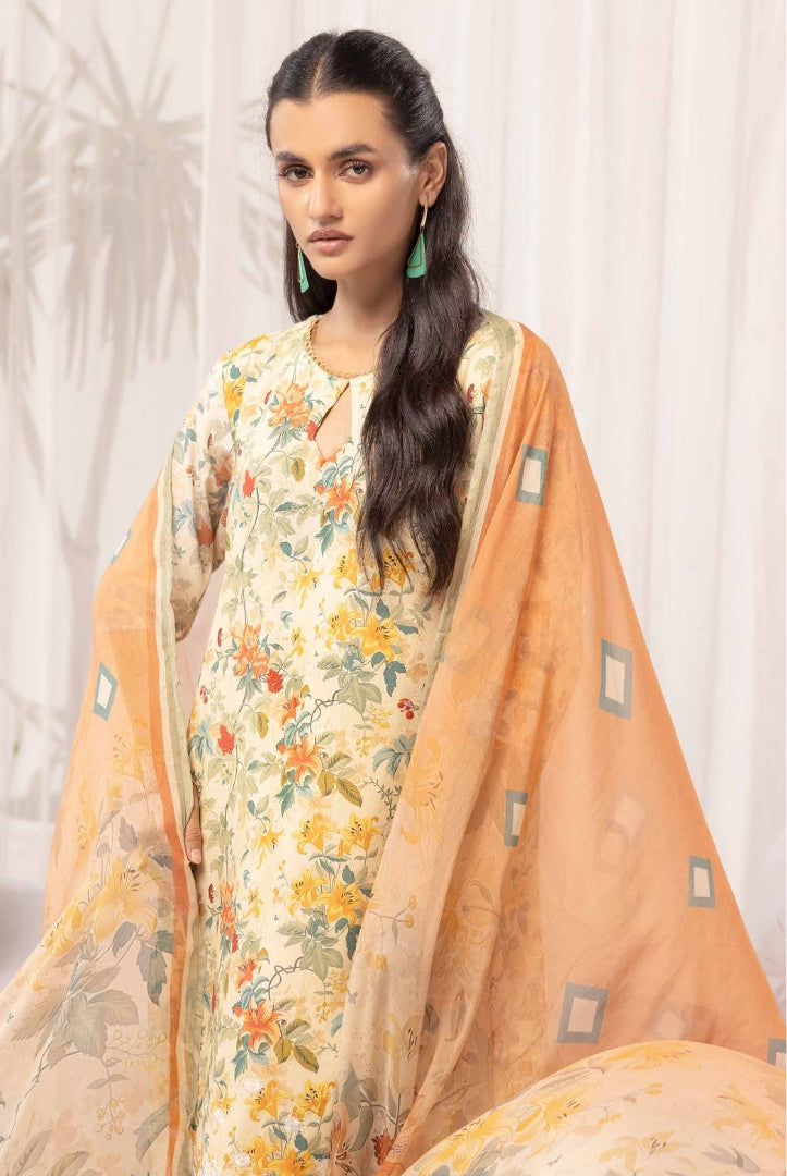3 Piece Stitched Embroidered Digital Printed Suits Collection From Abeera By Johra - 04