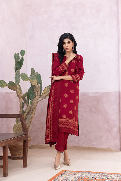 3 Piece Stitched Winter Essentials By LSM Lakhany Embroidered Cashmi Wool LG-SG-0019-C
