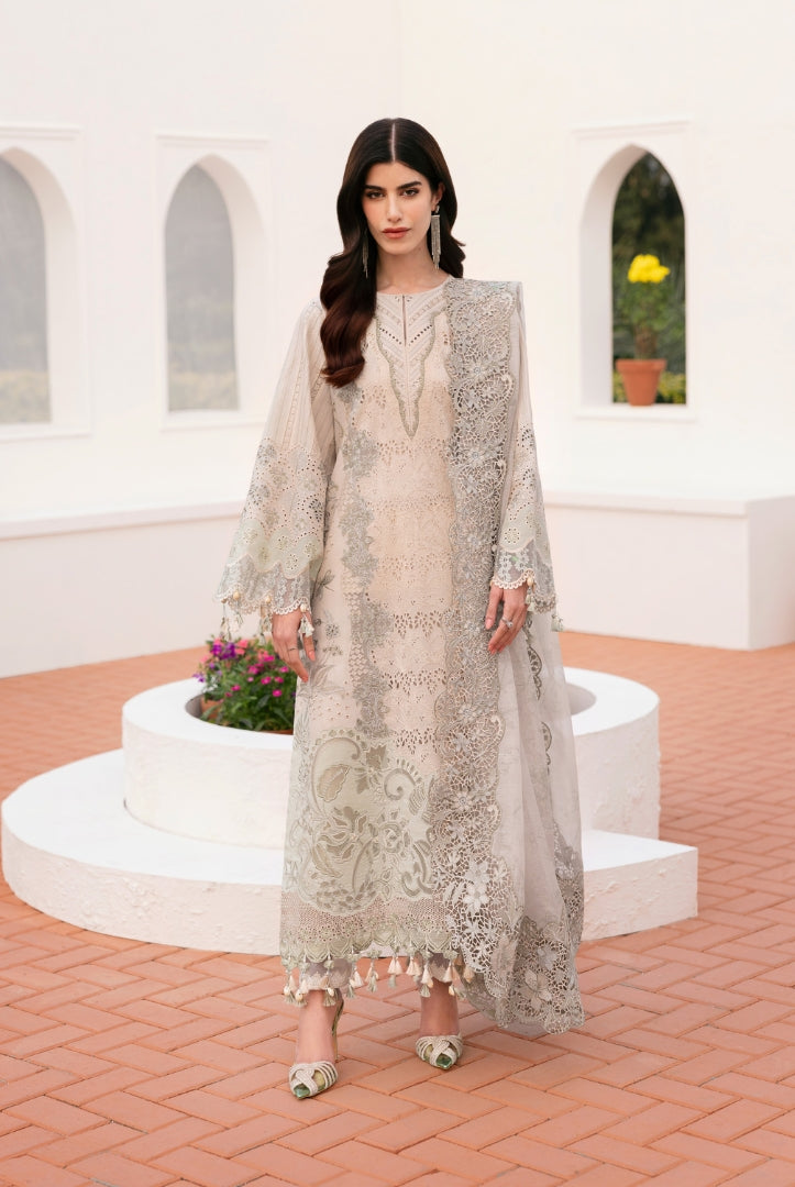 3 Piece Stitched Embroidered Lawn Suit From Baroque Eid Lawn'25 Collection - 04