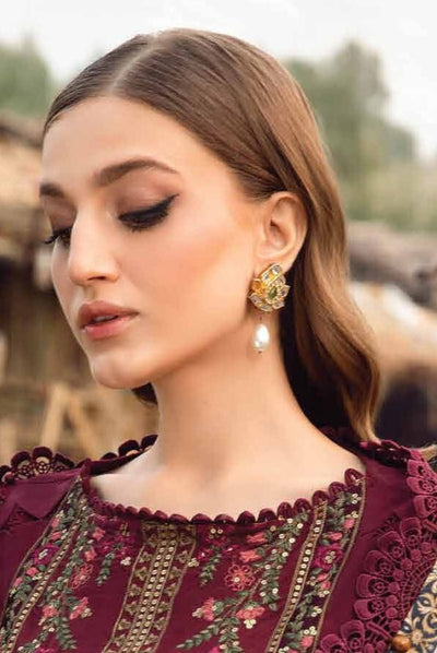 3 Piece Stitched Printed Linen Suit From Maria.B M.Prints Winter Edition'24 - 04