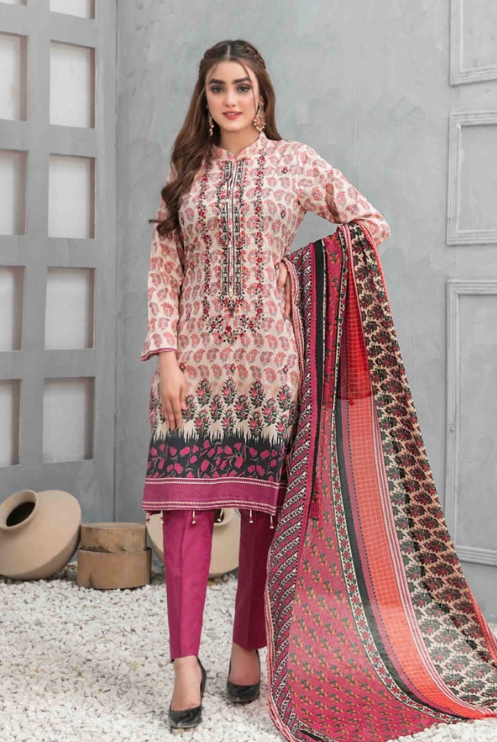 3Piece Stitched Suit By Tawakkal Devina - 04