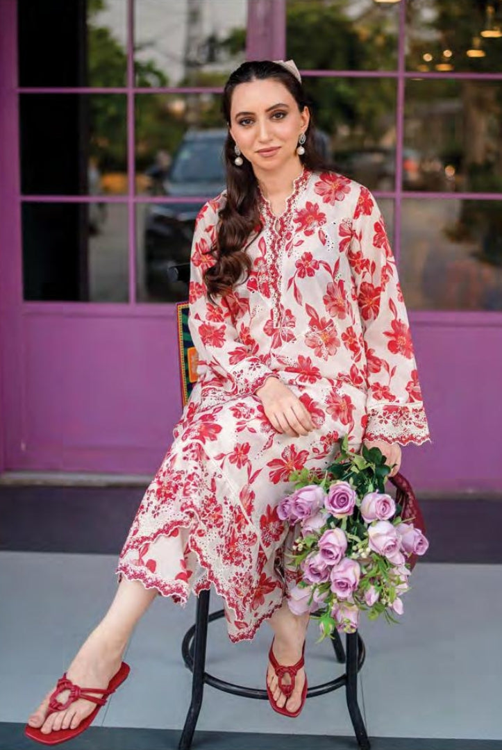 02 Piece Stitched Cambric Embroidered Suit By Lakhany Brunch - 04