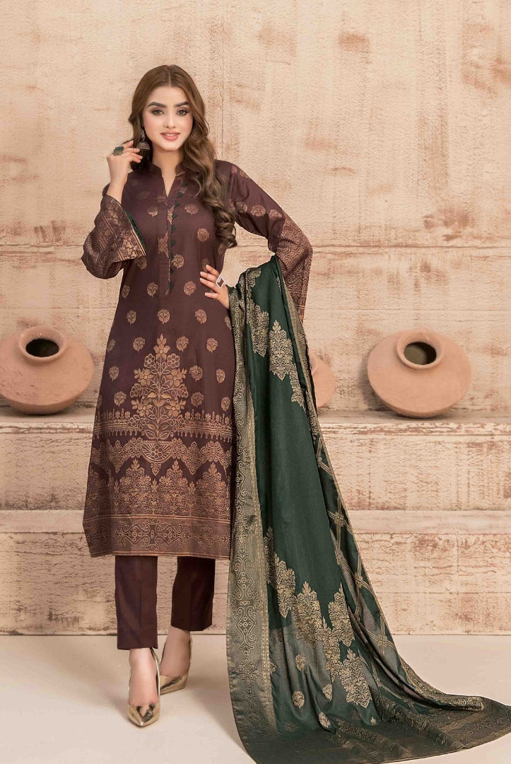 Dardina By Tawakkal 3 Piece Stitched Broshia Banarsi Lawn Suit - 04