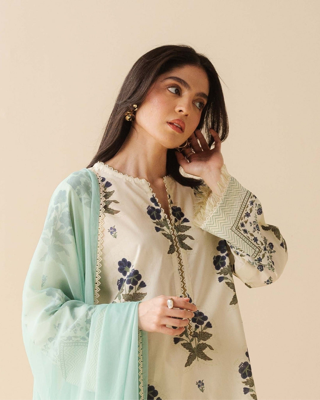 Coco Prints Drop Two By Zara Shahjahan 3 Piece Stitched Suit - 04