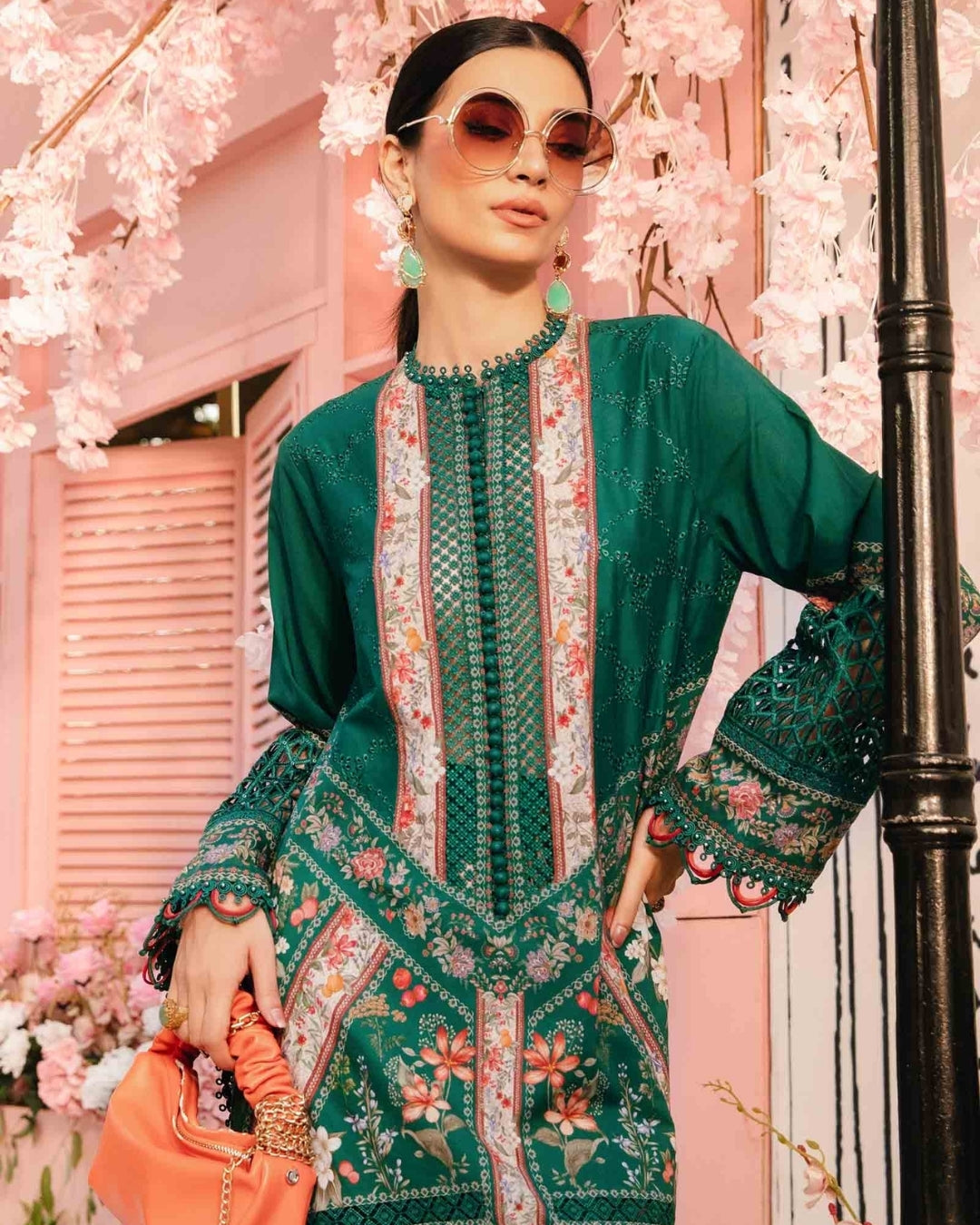 3 Piece Stitched Embroidered Lawn Suit From Maria.B By M.Prints Eid Edit Collection'25 - 04