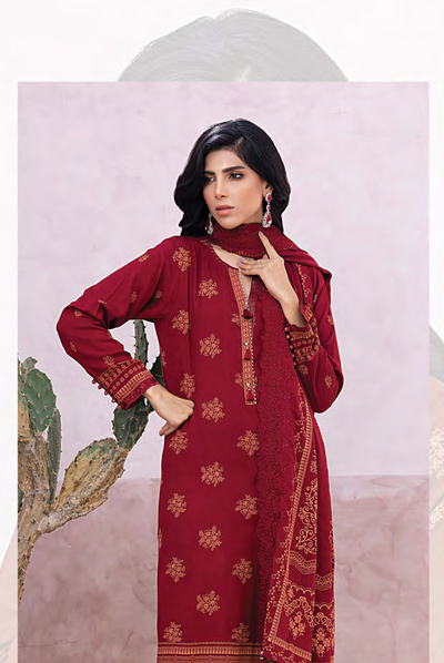 3 Piece Stitched Winter Essentials By LSM Lakhany Embroidered Cashmi Wool LG-SG-0019-C