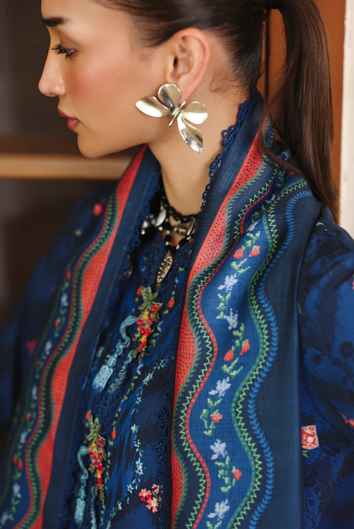 3 Piece Stitched Qalamkar Qprint'25 QW# 02 (B) SILAS