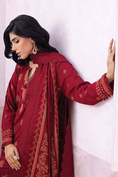 3 Piece Stitched Winter Essentials By LSM Lakhany Embroidered Cashmi Wool LG-SG-0019-C