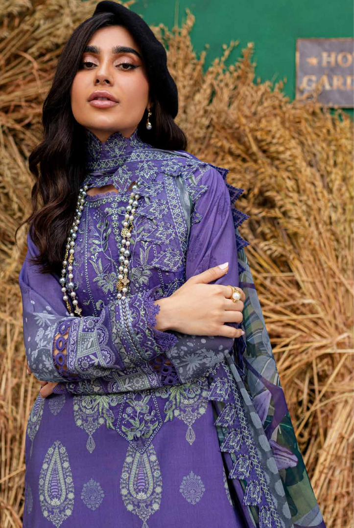 3 Piece Stitched Embroidered Suits From Gardenia By Nureh - 04