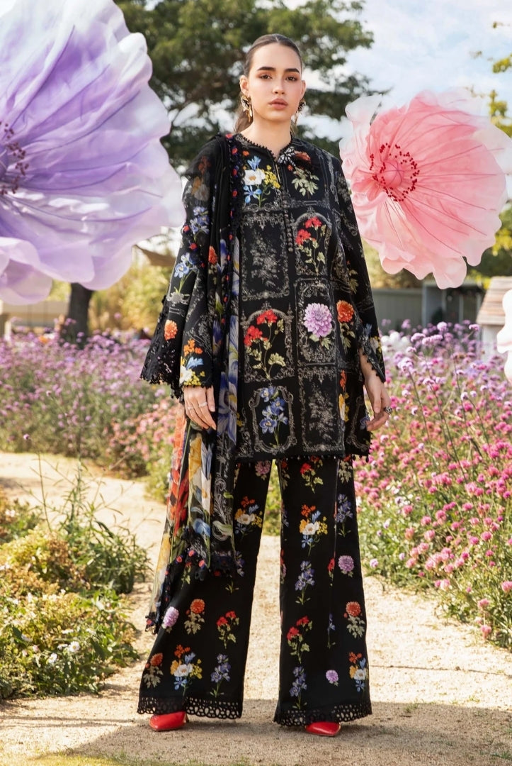 3 Piece Stitched Printed Lawn Suit From Maria.B M.Prints Spring Summer'25 Collection - 04
