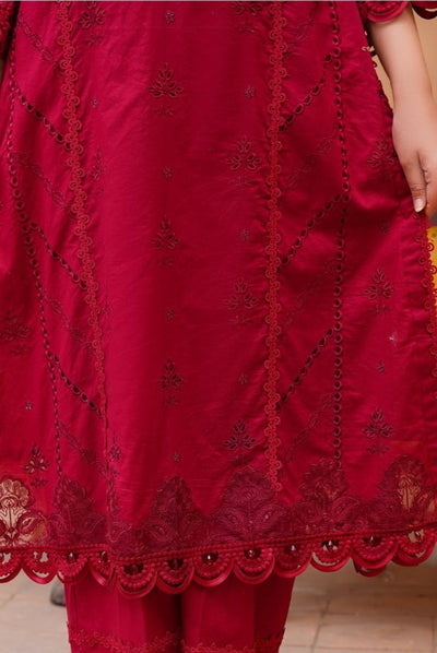 Qaus-e-Qaza 3 Piece Stitched Luxury Eid Lawn'24 Suit - AFSANA