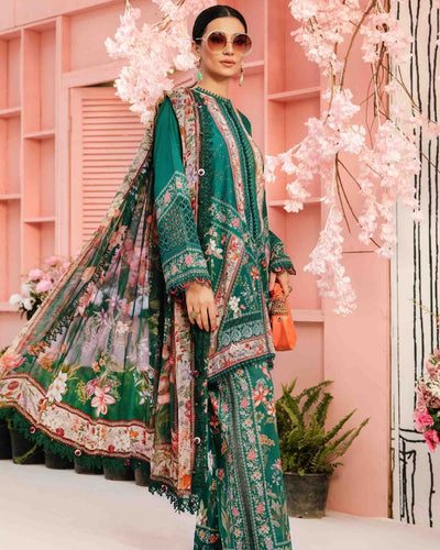 3 Piece Stitched Embroidered Lawn Suit From Maria.B By M.Prints Eid Edit Collection'25 - 04