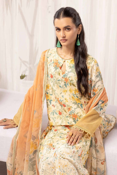 3 Piece Stitched Embroidered Digital Printed Suits Collection From Abeera By Johra - 04