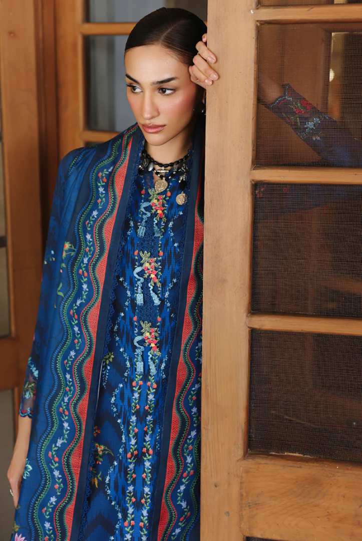 3 Piece Stitched Qalamkar Qprint'25 QW# 02 (B) SILAS