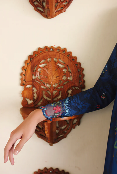 3 Piece Stitched Qalamkar Qprint'25 QW# 02 (B) SILAS