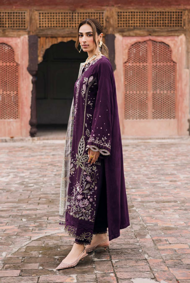 3 Piece Stitched Maya by Nureh Embroidered Self Linen Jacquard NU25MYA - NW-104