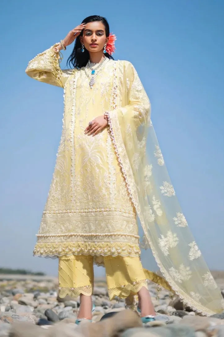 3 Piece Stitched Luxury Lawn Suit By Sana Safinaz - AN-00970