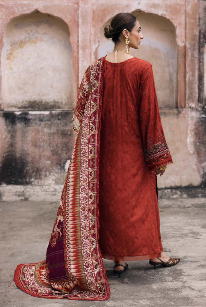 3 Piece Stitched Maya by Nureh Embroidered Self Linen Jacquard NU25MYA - NW-105