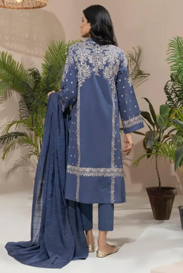 3 Pc Stitched Printed Khaddar Suit By Limelight Winter Collection - 48