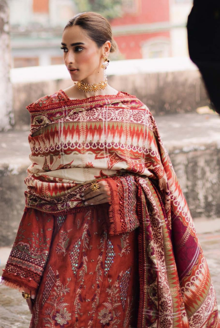 3 Piece Stitched Maya by Nureh Embroidered Self Linen Jacquard NU25MYA - NW-105