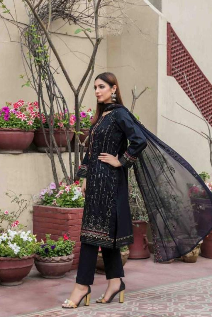 3 Piece Stitched Embroidered Jacquard Lawn Suit From Tawakkal Tradition of Love - 05
