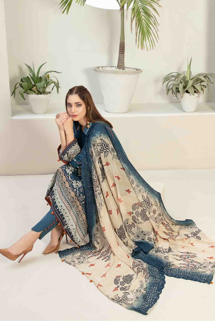 3Piece Stitched Suit By Tawakkal Raina - 05