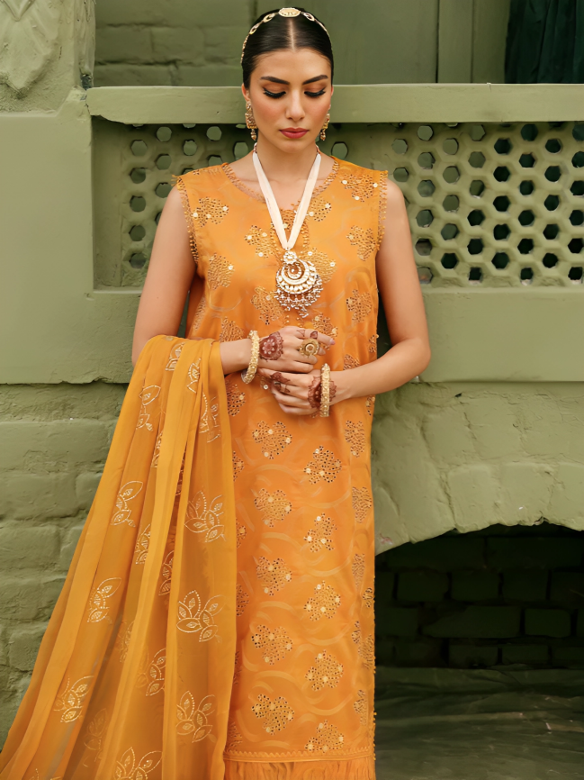 Nureh Mehmaan Nawazi 3 Piece Stitched Suit - 05