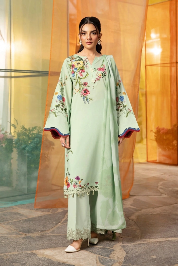 3 Piece Stitched Embroidered Suit From M.Basics By Maria.B Lawn Vol'1 Collection - 05