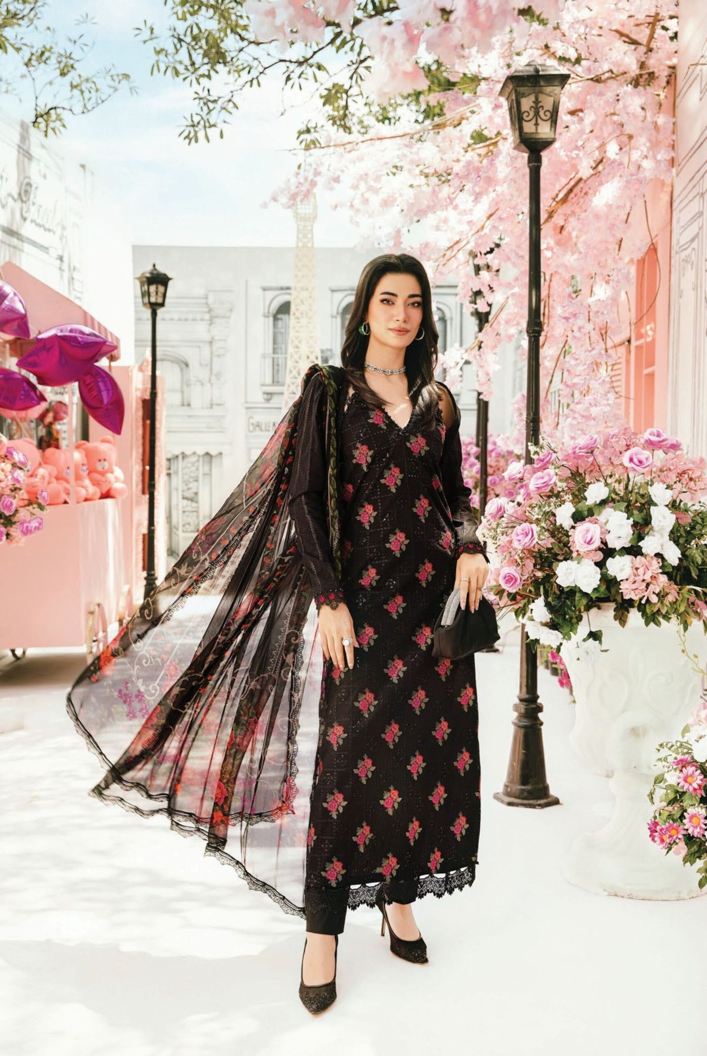 3 Piece Stitched Embroidered Lawn Suit From Maria.B By M.Prints Eid Edit Collection'25 - 05